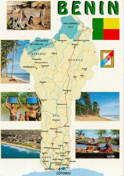 la carte du benin